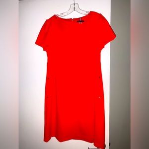 Tommy Hilfiger Scoop Neck Tangerine Dress